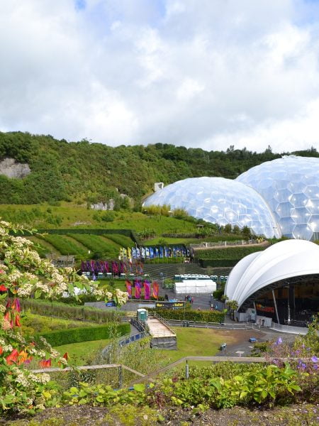 View looking across the Eden Project in Cornwall